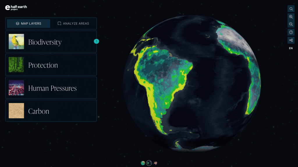 Half-Earth Map.